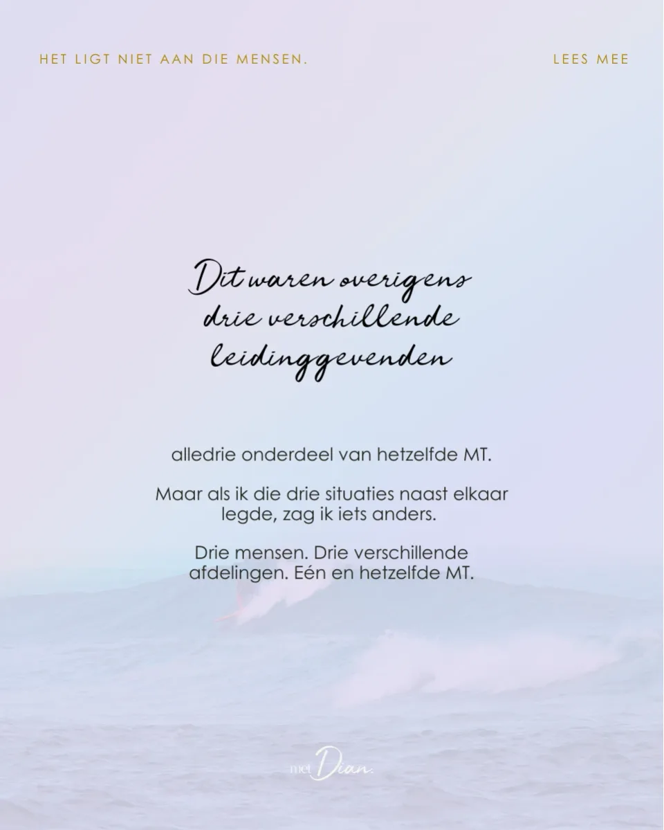 Dit waren overigens drie verschillende leidinggevenden. Volledige tekst onder de carrousel.